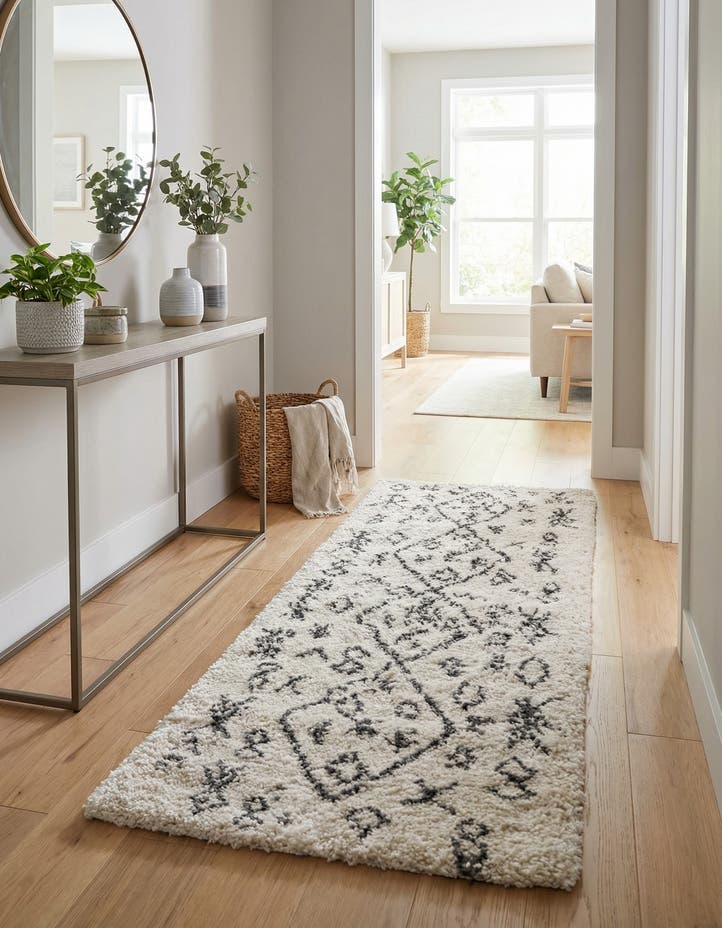 2' 7 x 10' Moroccan Shag Runner Rug