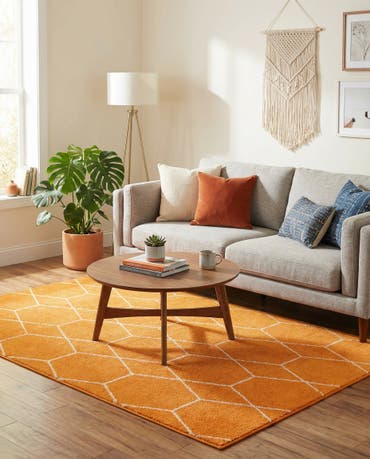  4' x 6' Lattice Frieze Rug