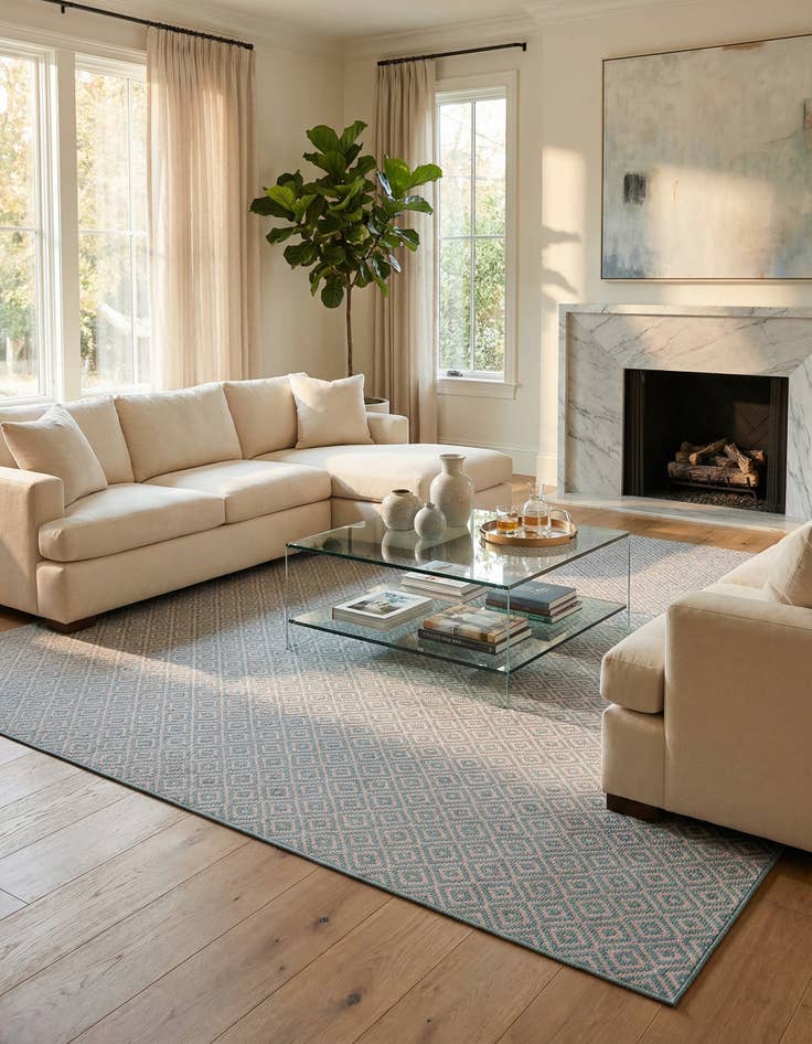 Detail image of 13' x 13'  Washable Jill Zarin Costa Rica Indoor / Outdoor Square Rug