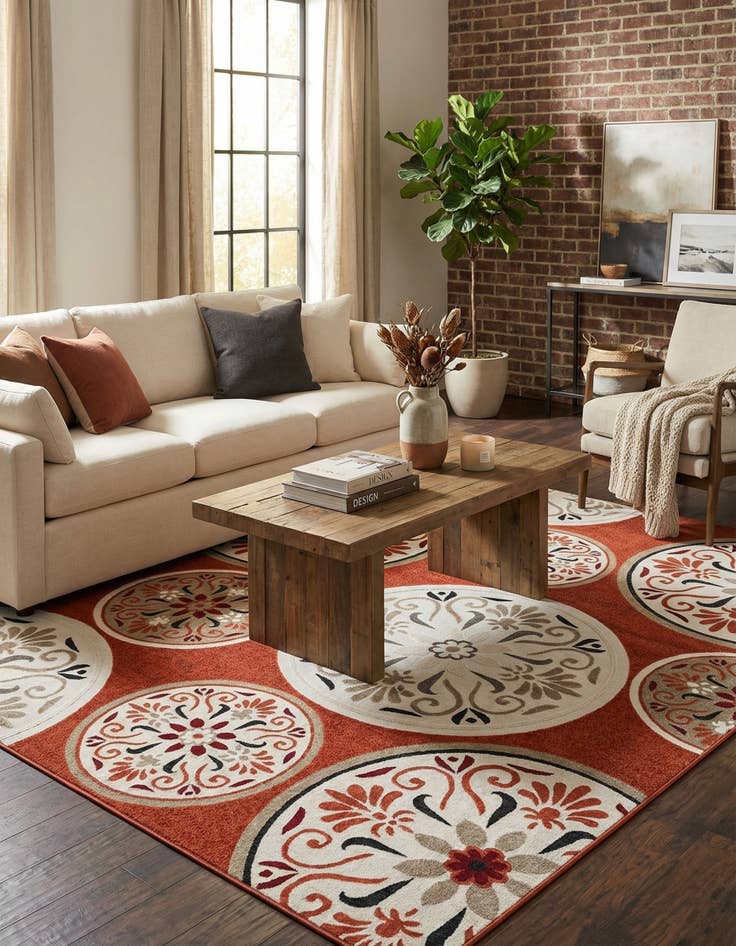 Detail image of 10' x 13' 1 Easy-Clean Modern Indoor / Outdoor Rug