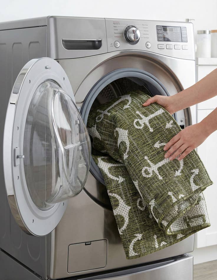 Detail image of 3' x 5' 3  Washable Coastal Indoor / Outdoor Rug