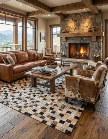 5' x 7' 11 Cowhide - Patchwork Rug
