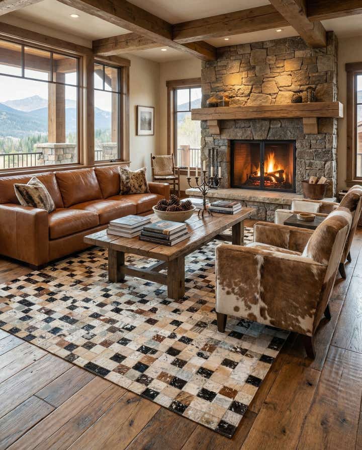 5' x 7' 11 Cowhide - Patchwork Rug