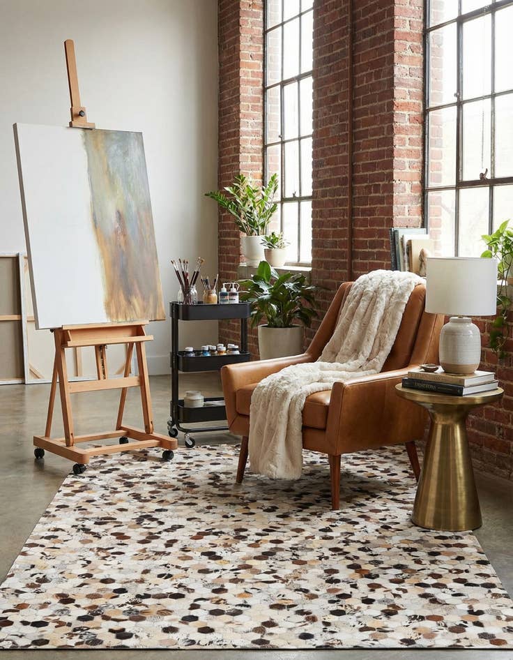 Detail image of 5' 2 x 8' Cowhide Rug