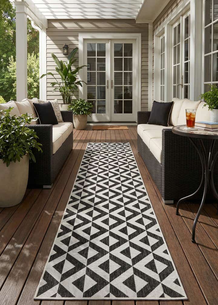 2' 7 x 13' Easy-Clean Jill Zarin Napa Indoor / Outdoor Runner Rug