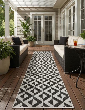 2' 7 x 13' Easy-Clean Jill Zarin Napa Indoor / Outdoor Runner Rug
