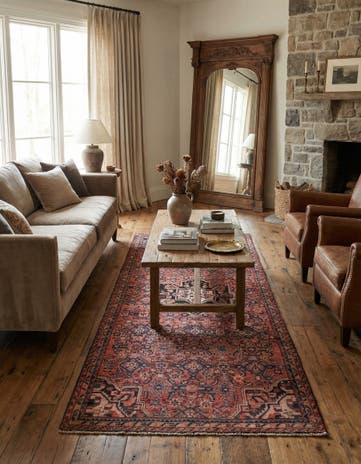 3' 10 x 9' 6 Hand Knotted Ultra Vintage Persian Wool Runner Rug