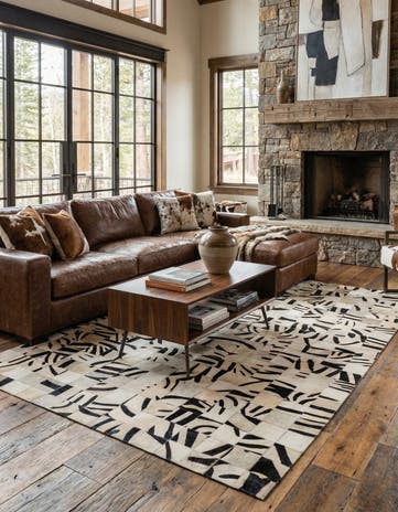 5' x 7' 10 Cowhide - Patchwork Rug