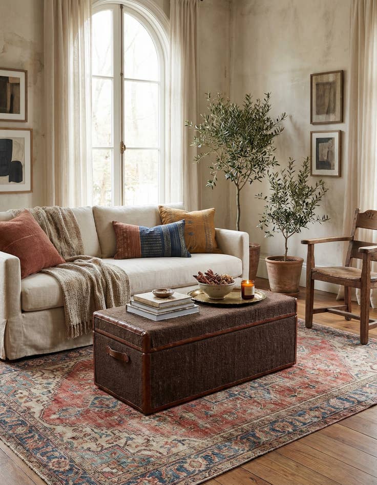 Detail image of 1' 6 x 3' 3  Hand Knotted Furniture Trunk