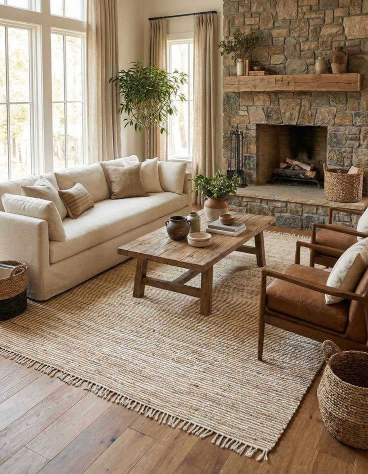 Detail image of  10' x 10'  Hand Woven Chindi Jute Square Rug