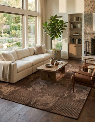 6' 8 x 9' 11 Hand Knotted Darya Wool Rug