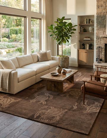 6' 8 x 9' 11 Hand Knotted Darya Wool Rug