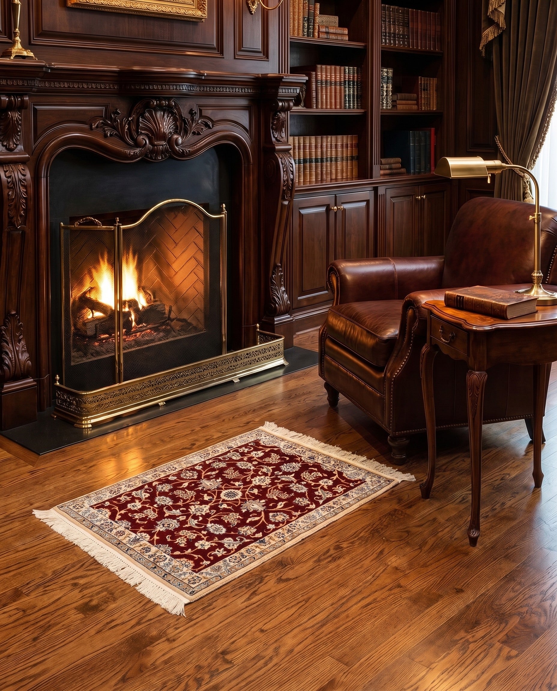 2' x 3' Hand Knotted Nain Rug