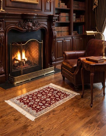 2' x 3' Hand Knotted Nain Rug