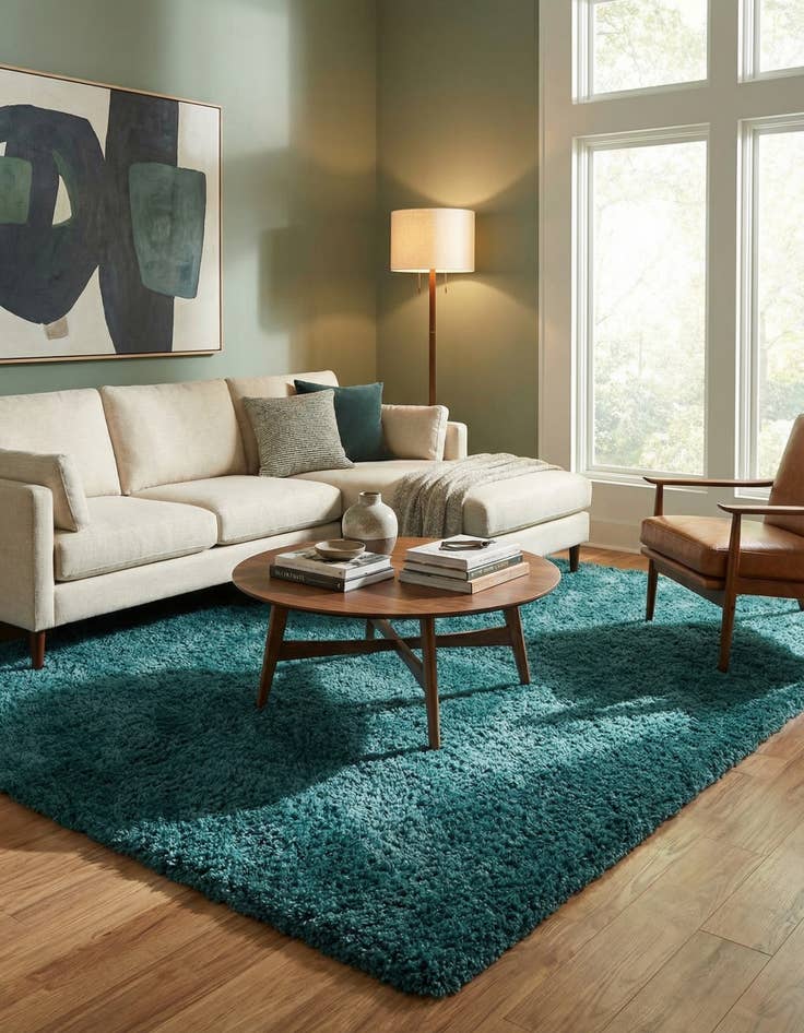 Detail image of  8' x 8' Infinity Shag Square Rug