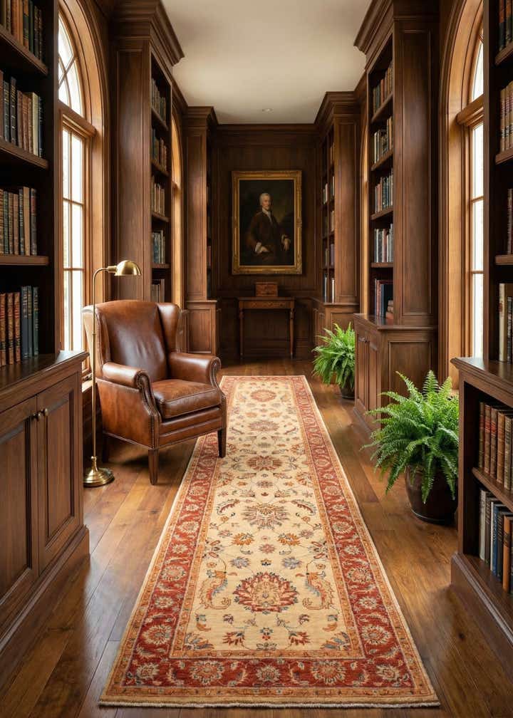 2' 6 x 8' 7 Hand Knotted Peshawar Ziegler Runner Rug