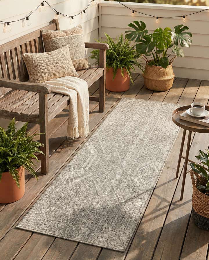 2' x 6' Easy-Clean Bohemian Indoor / Outdoor Runner Rug