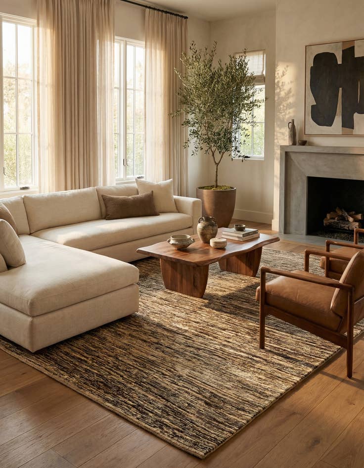 Detail image of  8' 3 x 9' 6  Hand Knotted Modern Ziegler Rug