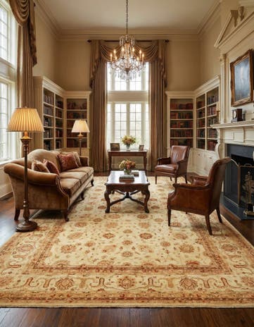 15' 1 x 23' 8 Hand Knotted Peshawar Ziegler Oriental Rug