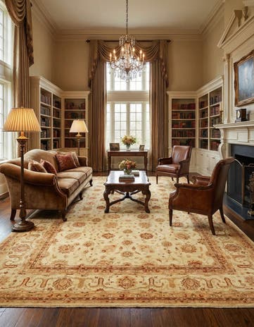 15' 1 x 23' 8 Hand Knotted Peshawar Ziegler Oriental Rug