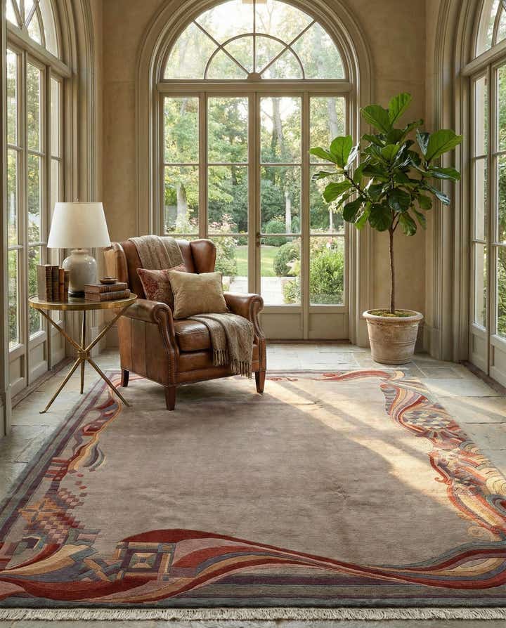 8' 3 x 9' 11 Hand Knotted Tibet Wool Rug