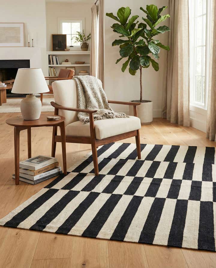 4' 2 x 6' Hand Woven Kilim Modern Wool Rug