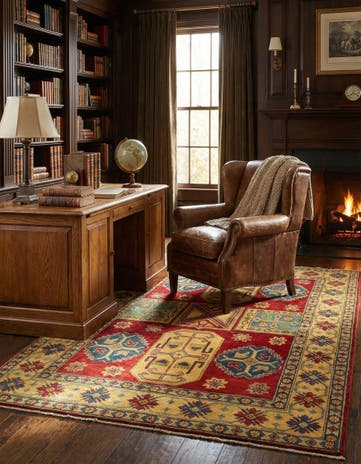 5' x 6' 8 Hand Knotted Kazak Rug