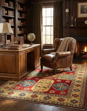 5' x 6' 8 Hand Knotted Kazak Rug