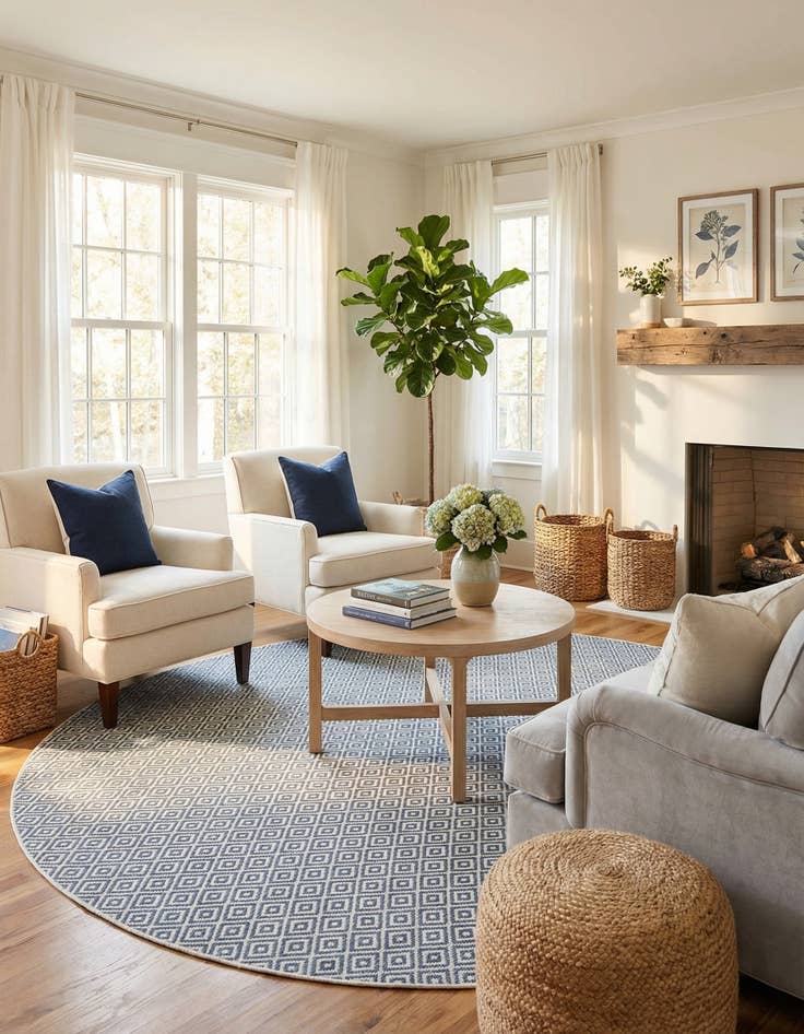 Detail image of 13' x 13'  Washable Jill Zarin Costa Rica Indoor / Outdoor Round Rug