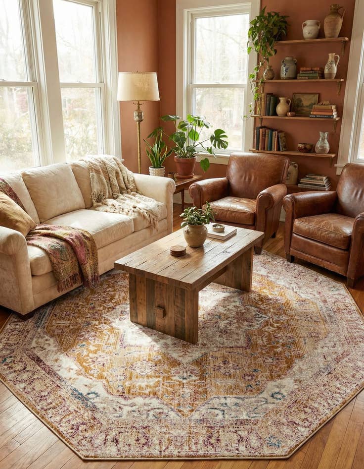 Detail image of 7' 10 x 7' 10 Deepa Octagon Rug