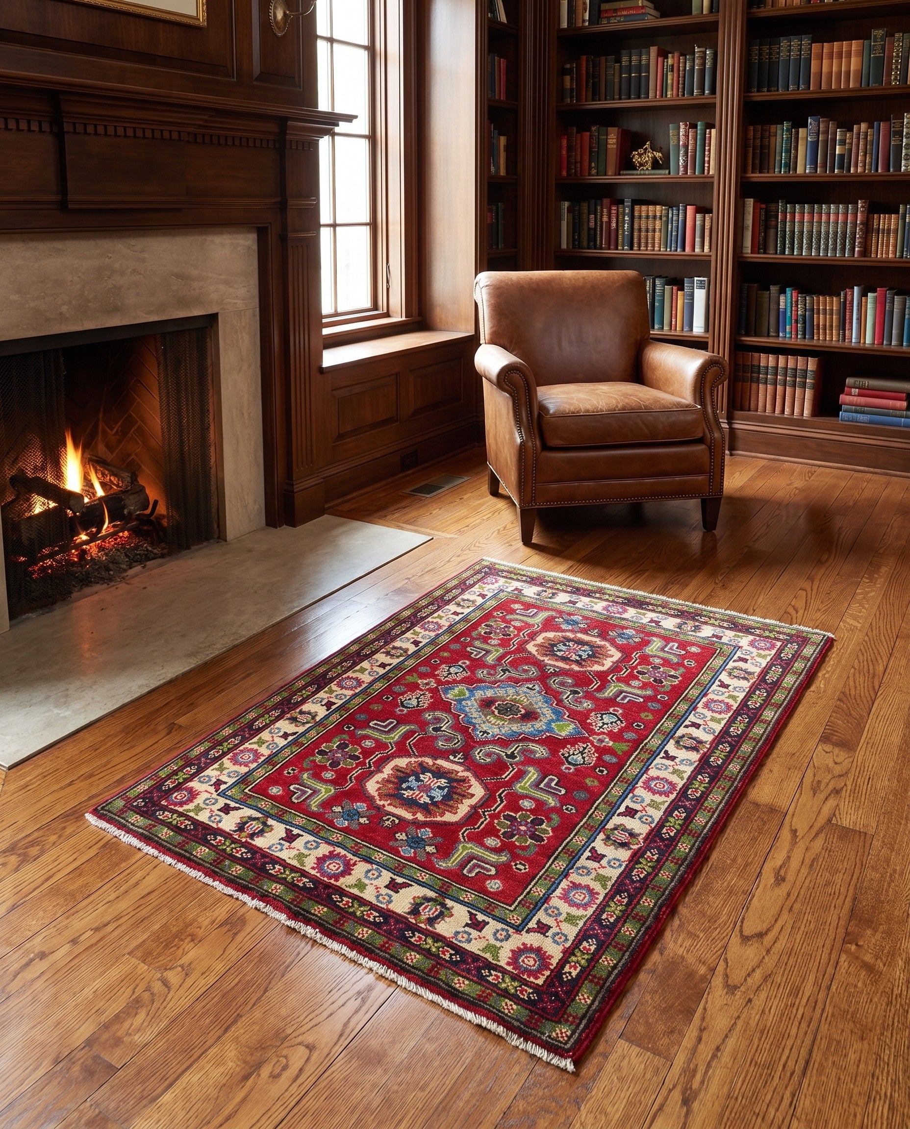 2' 9 x 3' 10 Hand Knotted Kazak Rug