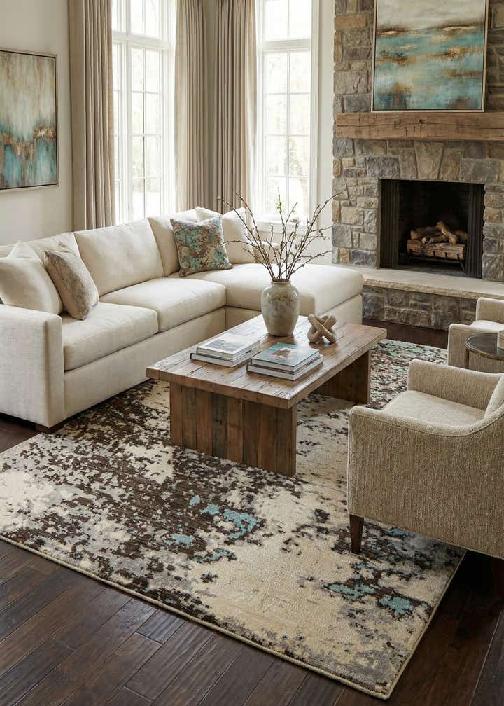 8' x 10' 2 Hand Knotted Darya Wool Rug