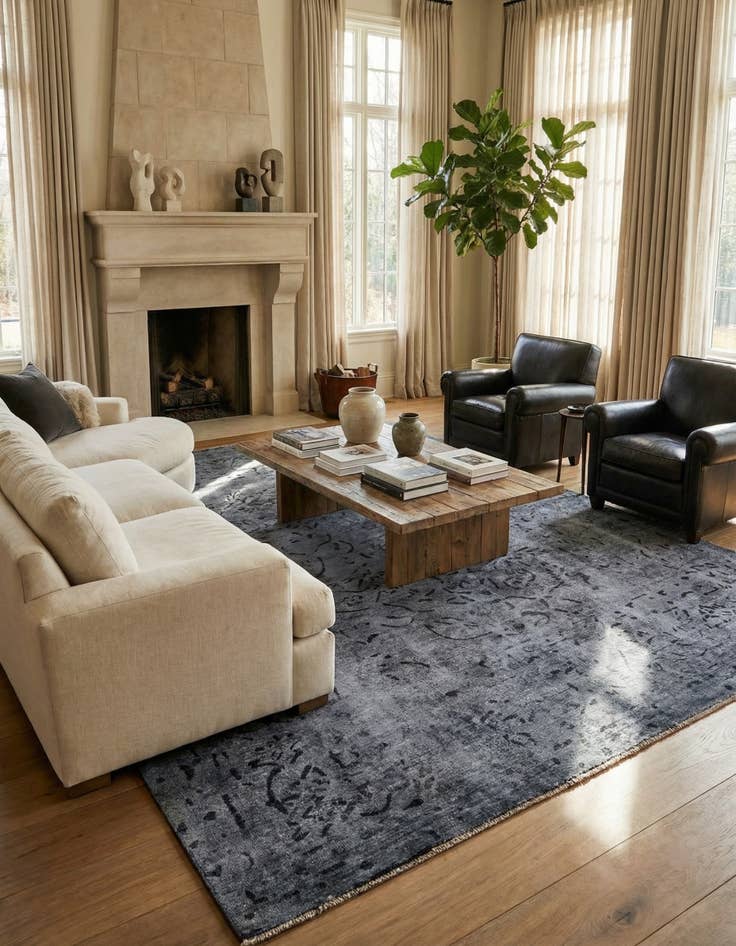 Detail image of 9' 6 x 12' 6  Hand Knotted Ultra Vintage Persian Wool Rug