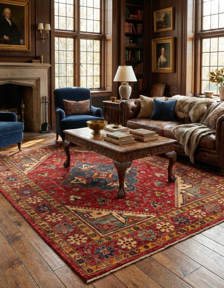 Detail image of 5' 11 x 7' 7 Serapi Wool Rug