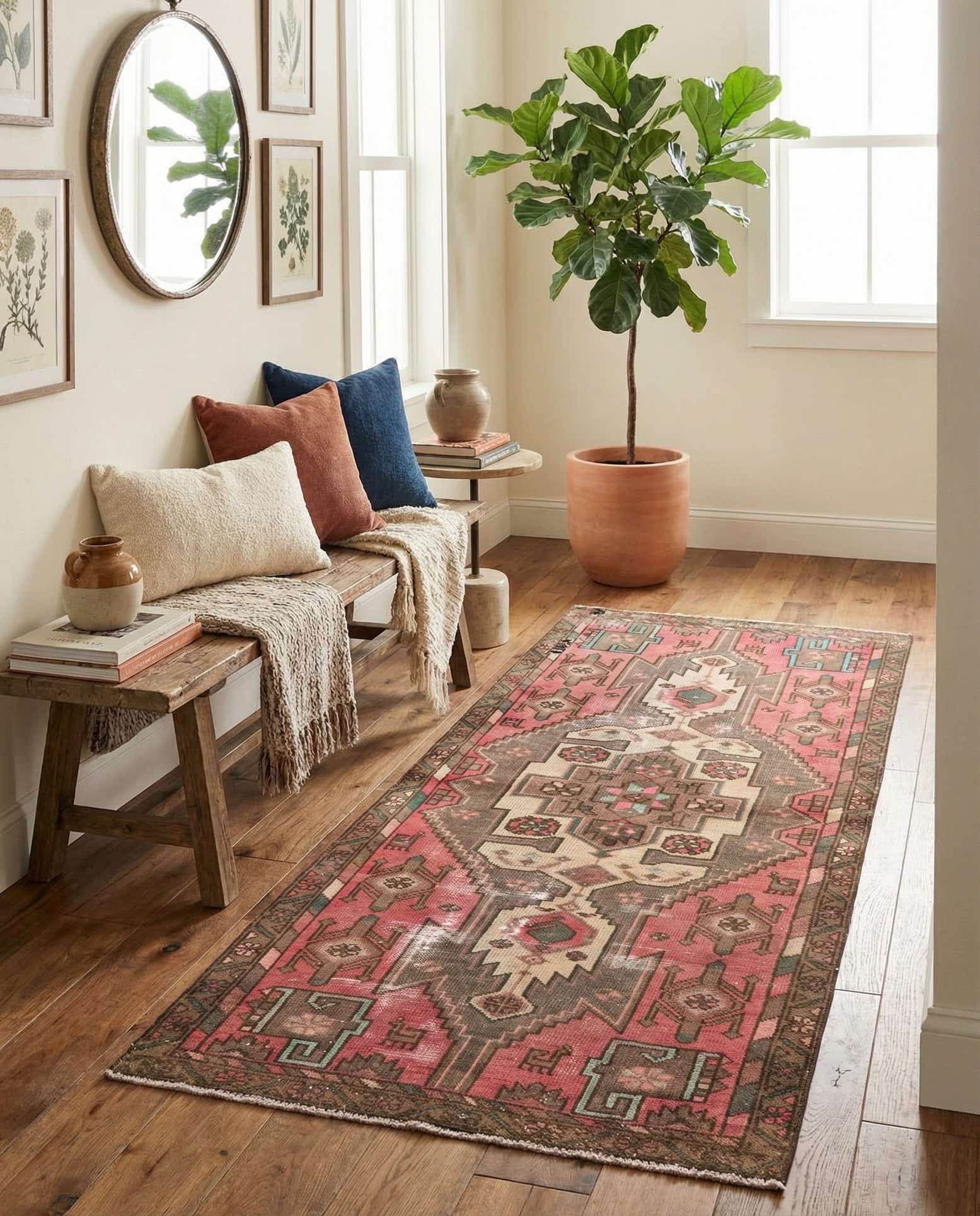 3' x 6' 2 Hand Knotted Ultra Vintage Persian Wool Runner Rug