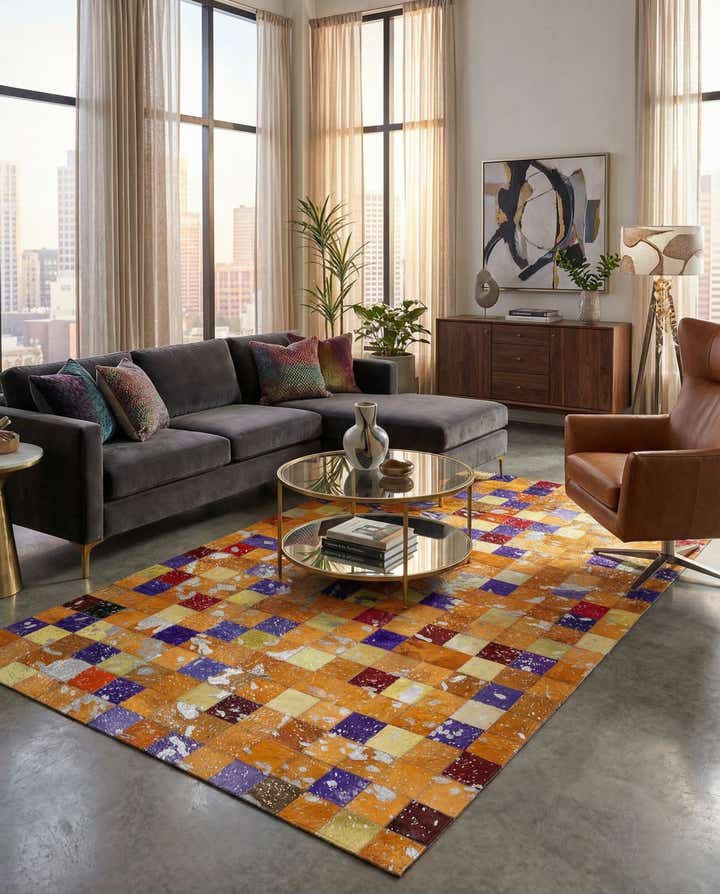 4' 11 x 7' 11 Cowhide - Patchwork Rug