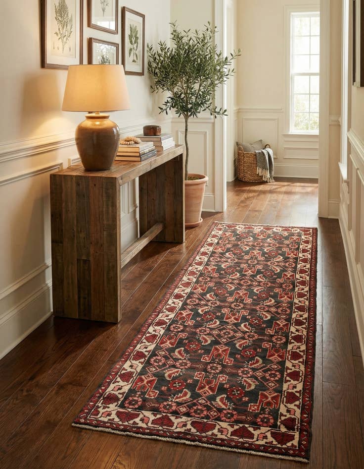 Detail image of  3' 6 x 9' 6  Hand Knotted Malayer Persian Wool Runner Rug