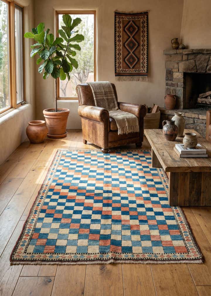 4' 4 x 7' 4 Hand Knotted Kars Wool Rug