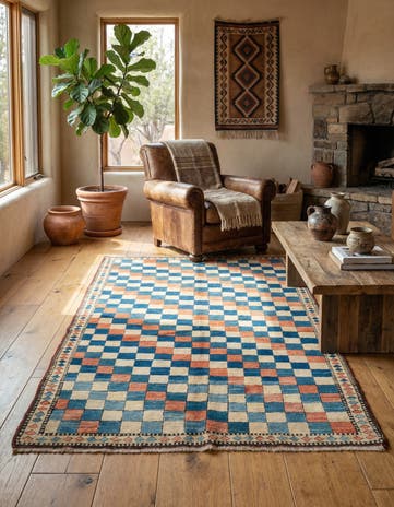 4' 4 x 7' 4 Hand Knotted Kars Wool Rug