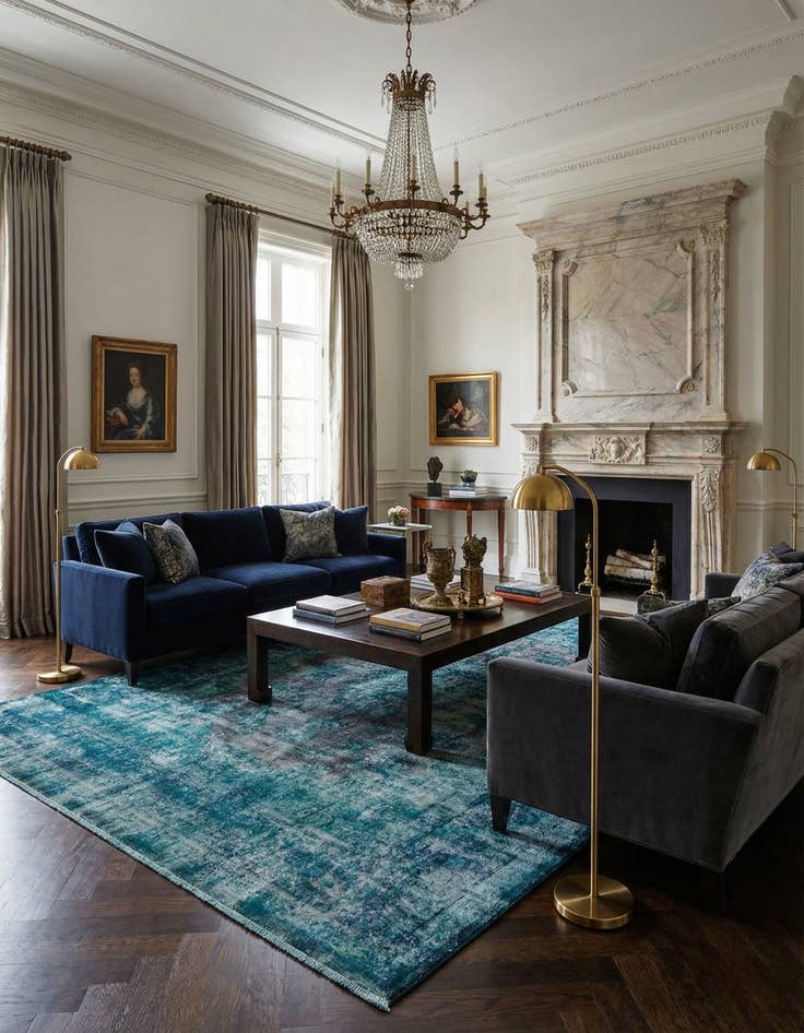 Detail image of 9' 10 x 13' Vintage Royal Wool Rug