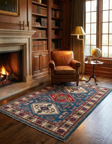 4' x 6' 1 Hand Knotted Kazak Rug