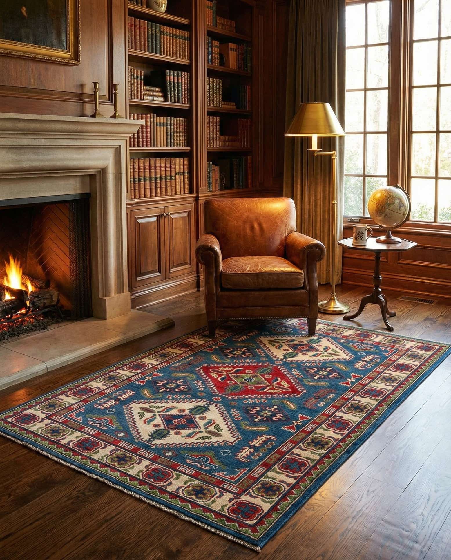 4' x 6' 1 Hand Knotted Kazak Rug