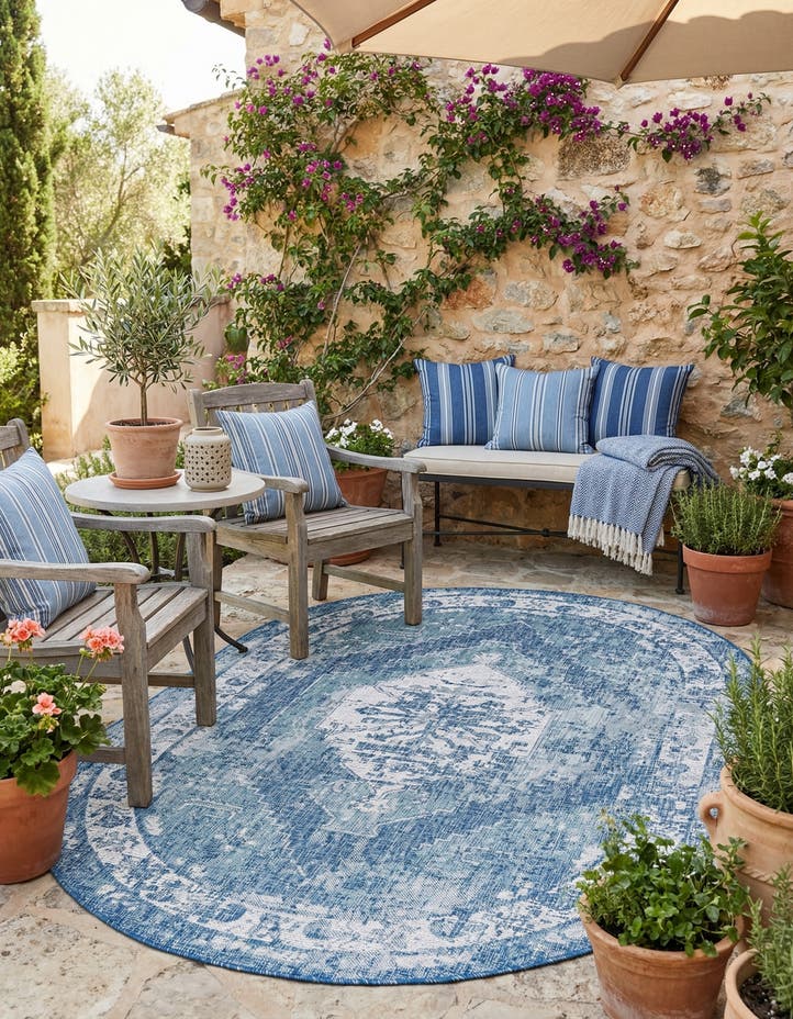 5' 3 x 8' Easy-Clean Traditional Indoor / Ou...