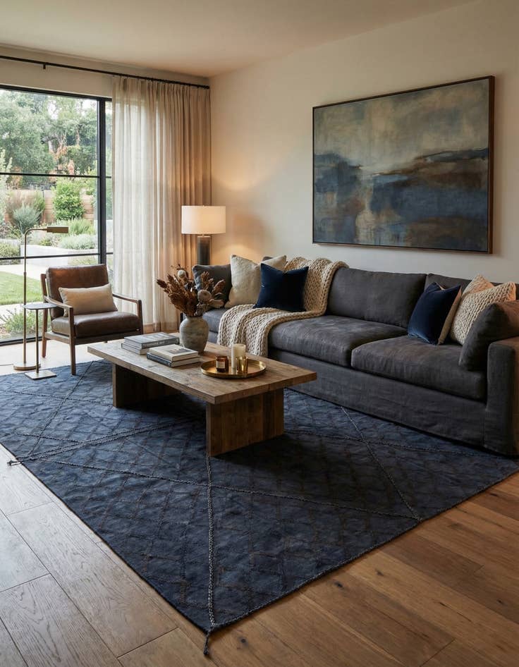 Detail image of 8' 1 x 11' 1  Hand Woven Kilim Modern Wool Rug