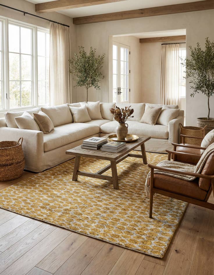 Detail image of 6' x 9'  Hand Knotted Moroccan Wool Rug