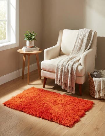 2' 6 x 4' Hand Knotted Moroccan Wool Runner Rug