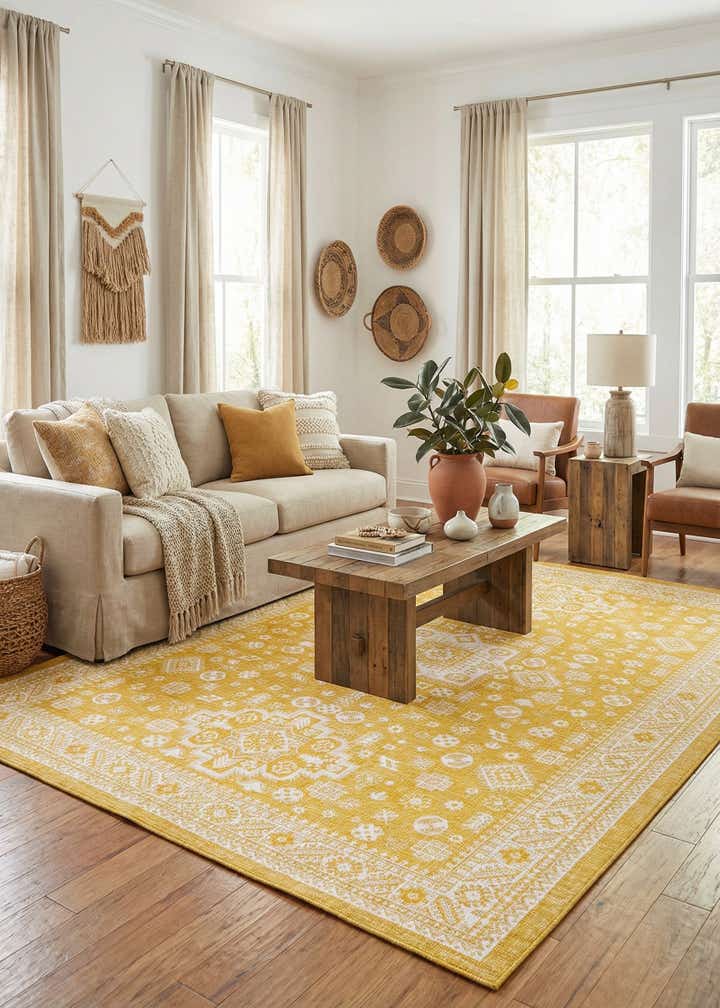 10' x 14' Easy-Clean Aztec Indoor / Outdoor Rug