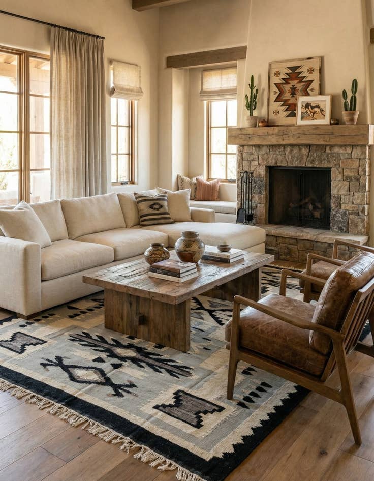 Detail image of 7' 8 x 10' 7  Hand Knotted Oushak Wool Rug