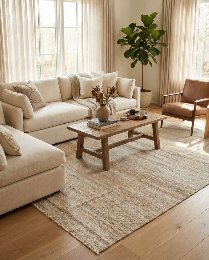 7' 9 x 9' 5 Hand Woven Kilim Modern Wool Rug