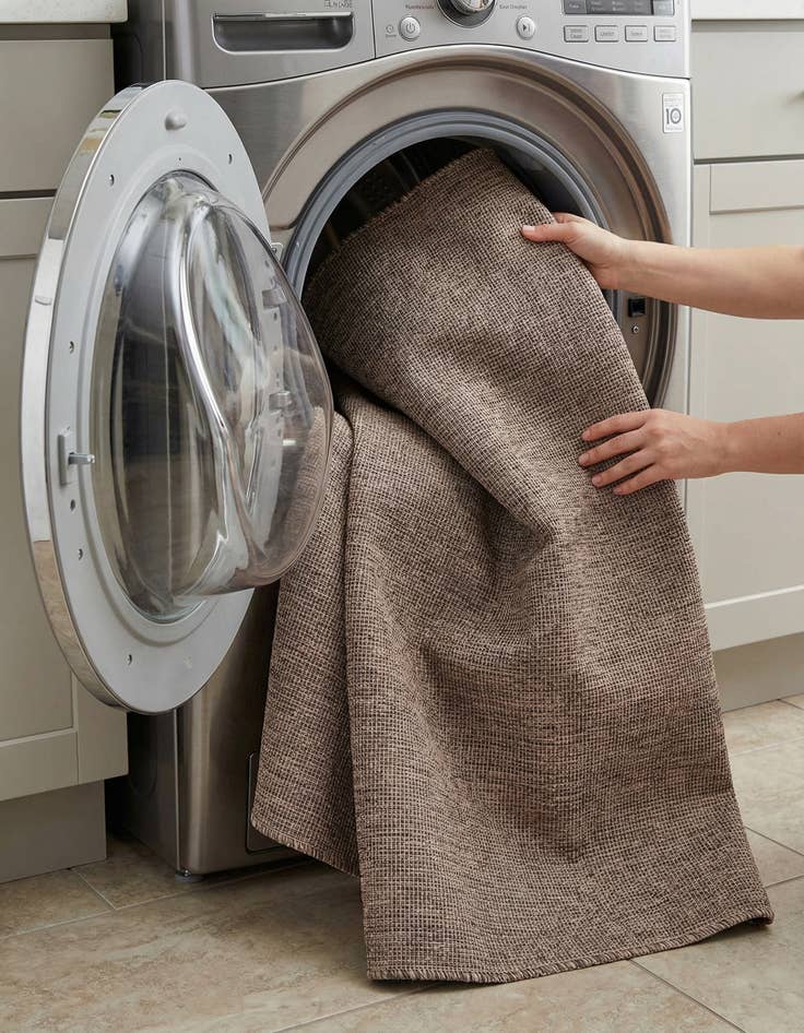 Detail image of 240cm x 240cm  Washable Solid Indoor / Outdoor Square Rug